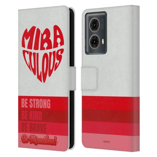 Miraculous Ladybug Radiant Red Typography Leather Book Wallet Case Cover For Motorola Moto G85