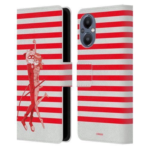 Miraculous Ladybug Radiant Red Cat Noir And Ladybug Leather Book Wallet Case Cover For OnePlus Nord N20 5G