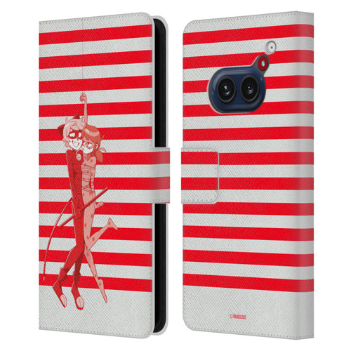 Miraculous Ladybug Radiant Red Cat Noir And Ladybug Leather Book Wallet Case Cover For Nothing Phone (2a)