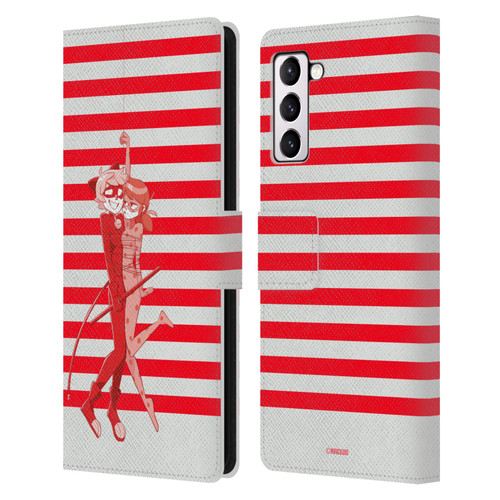 Miraculous Ladybug Radiant Red Cat Noir And Ladybug Leather Book Wallet Case Cover For Samsung Galaxy S21+ 5G