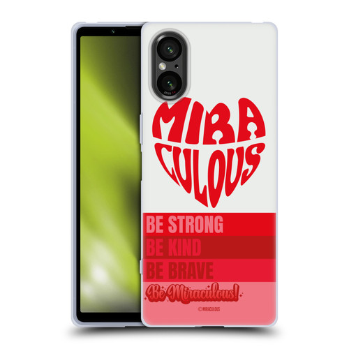 Miraculous Ladybug Radiant Red Typography Soft Gel Case for Sony Xperia 5 V 5G