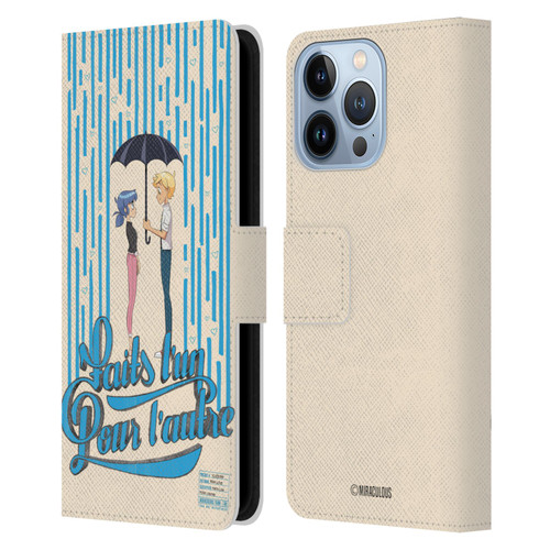 Miraculous Ladybug Sketches Made For Each Other Leather Book Wallet Case Cover For Apple iPhone 13 Pro