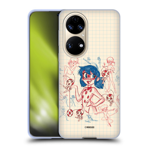 Miraculous Ladybug Sketches Ladybug Soft Gel Case for Huawei P50