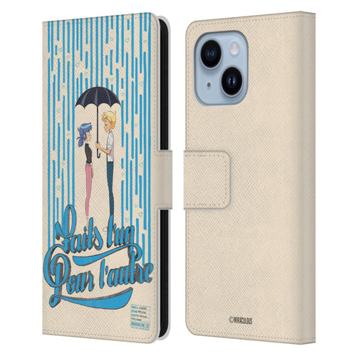 Miraculous Ladybug Sketches Made For Each Other Leather Book Wallet Case Cover For Apple iPhone 14 Plus