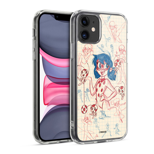 Miraculous Ladybug Sketches Ladybug Soft Gel Case for Apple iPhone 11