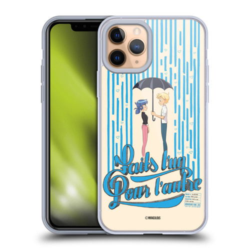 Miraculous Ladybug Sketches Made For Each Other Soft Gel Case for Apple iPhone 11 Pro