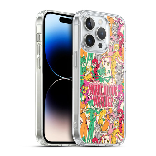 Miraculous Ladybug Sketches Heroes Pattern Soft Gel Case for Apple iPhone 13 Pro & MagSafe