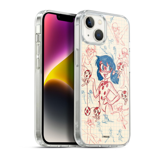 Miraculous Ladybug Sketches Ladybug Soft Gel Case for Apple iPhone 14 Plus & MagSafe