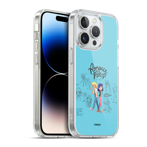 Miraculous Ladybug Sketches Romance In Paris Soft Gel Case for Apple iPhone 14 Pro & MagSafe