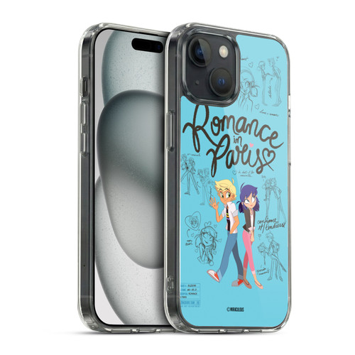 Miraculous Ladybug Sketches Romance In Paris Soft Gel Case for Apple iPhone 15 & MagSafe