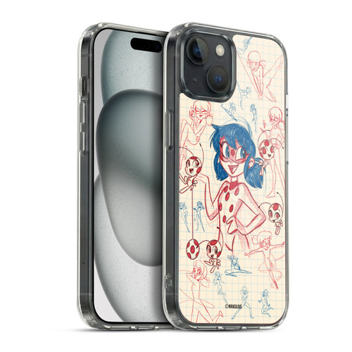 Miraculous Ladybug Sketches Ladybug Soft Gel Case for Apple iPhone 15 Plus & MagSafe