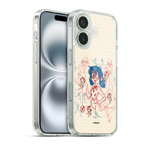 Miraculous Ladybug Sketches Ladybug Soft Gel Case for Apple iPhone 16 & MagSafe