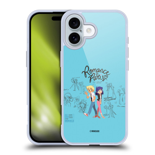 Miraculous Ladybug Sketches Romance In Paris Soft Gel Case for Apple iPhone 16