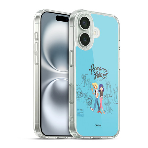 Miraculous Ladybug Sketches Romance In Paris Soft Gel Case for Apple iPhone 16 & MagSafe