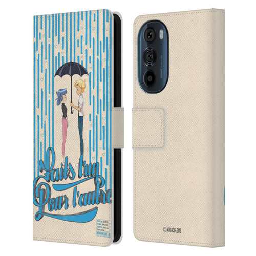 Miraculous Ladybug Sketches Made For Each Other Leather Book Wallet Case Cover For Motorola Edge 30