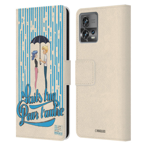 Miraculous Ladybug Sketches Made For Each Other Leather Book Wallet Case Cover For Motorola Moto Edge 30 Fusion