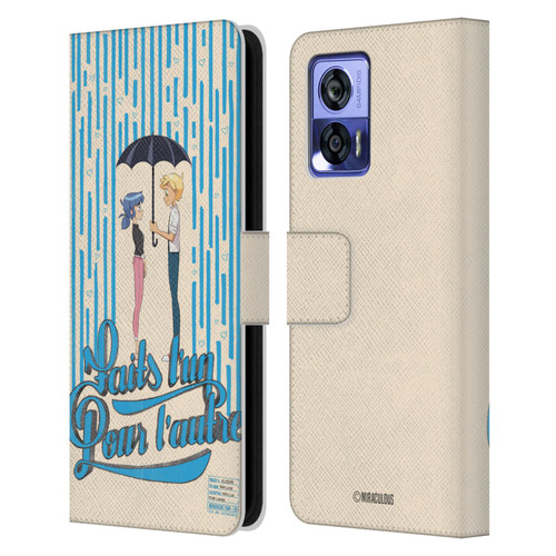 Miraculous Ladybug Sketches Made For Each Other Leather Book Wallet Case Cover For Motorola Edge 30 Neo 5G