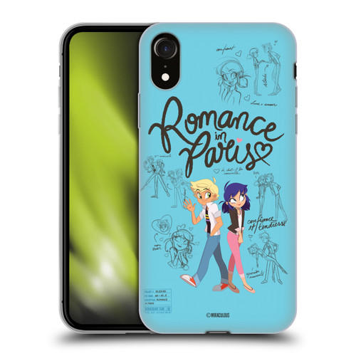 Miraculous Ladybug Sketches Romance In Paris Soft Gel Case for Apple iPhone XR