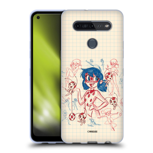 Miraculous Ladybug Sketches Ladybug Soft Gel Case for LG K51S