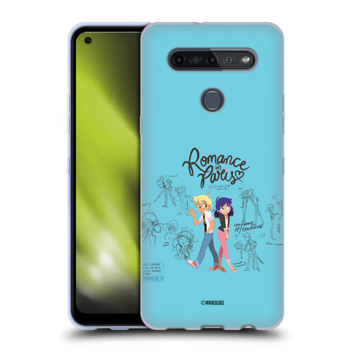 Miraculous Ladybug Sketches Romance In Paris Soft Gel Case for LG K51S