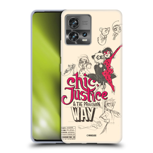 Miraculous Ladybug Sketches Chic Justice Soft Gel Case for Motorola Moto Edge 30 Fusion
