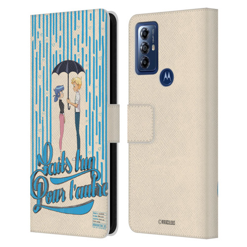 Miraculous Ladybug Sketches Made For Each Other Leather Book Wallet Case Cover For Motorola Moto G Play (2023)