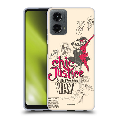 Miraculous Ladybug Sketches Chic Justice Soft Gel Case for Motorola Moto G (2024)