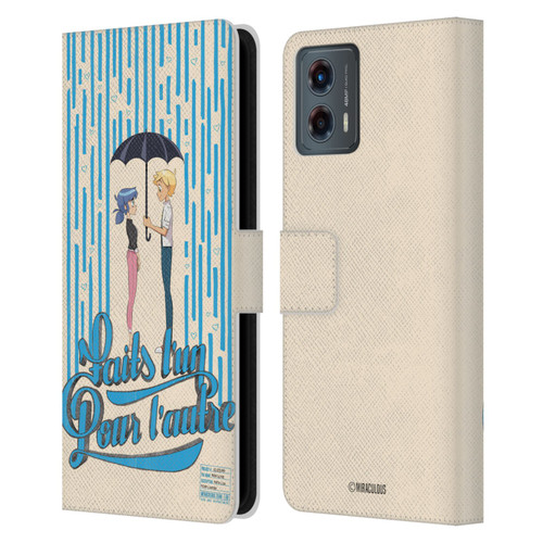 Miraculous Ladybug Sketches Made For Each Other Leather Book Wallet Case Cover For Motorola Moto G (2023) Miraculous Ladybug Sketches Made For Each Other Leather Book Wallet Case Cover For Motorola Moto G (2023)