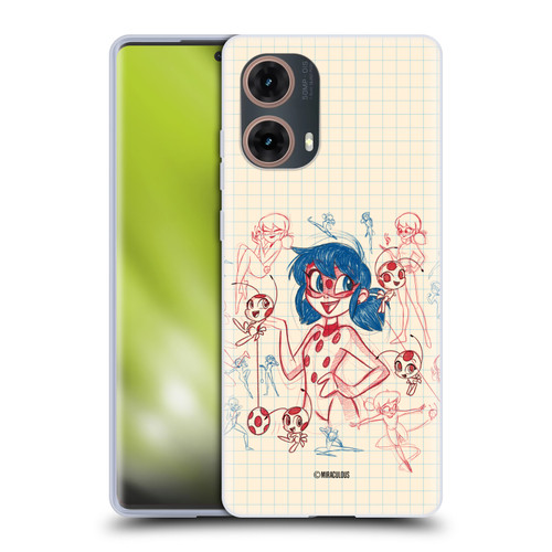 Miraculous Ladybug Sketches Ladybug Soft Gel Case for Motorola Moto G85