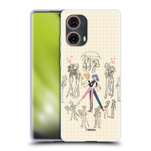 Miraculous Ladybug Sketches Marinette And Adrien Soft Gel Case for Motorola Moto G85 Miraculous Ladybug Sketches Marinette And Adrien Soft Gel Case for Motorola Moto G85