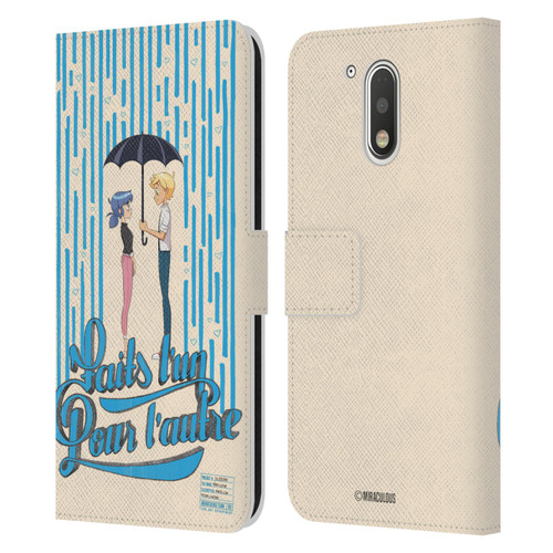 Miraculous Ladybug Sketches Made For Each Other Leather Book Wallet Case Cover For Motorola Moto G41