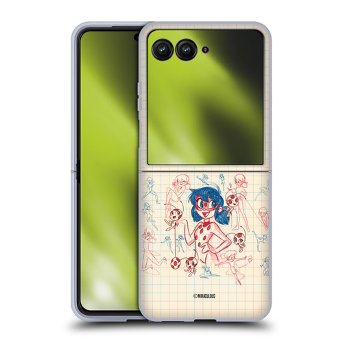 Miraculous Ladybug Sketches Ladybug Soft Gel Case for Motorola Razr 50 Ultra