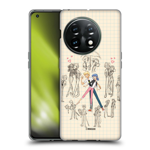 Miraculous Ladybug Sketches Marinette And Adrien Soft Gel Case for OnePlus 11 5G Miraculous Ladybug Sketches Marinette And Adrien Soft Gel Case for OnePlus 11 5G