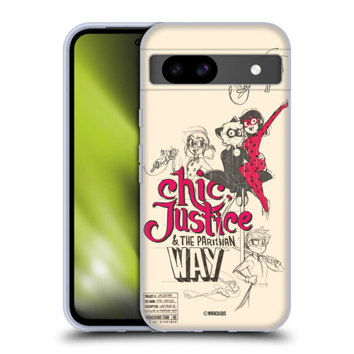 Miraculous Ladybug Sketches Chic Justice Soft Gel Case for Google Pixel 8a