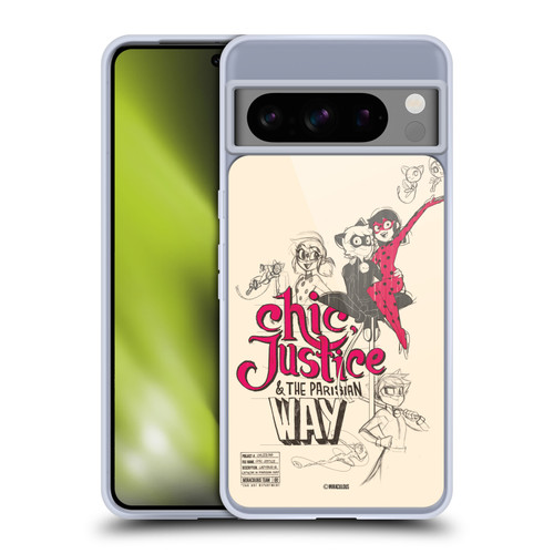 Miraculous Ladybug Sketches Chic Justice Soft Gel Case for Google Pixel 8 Pro