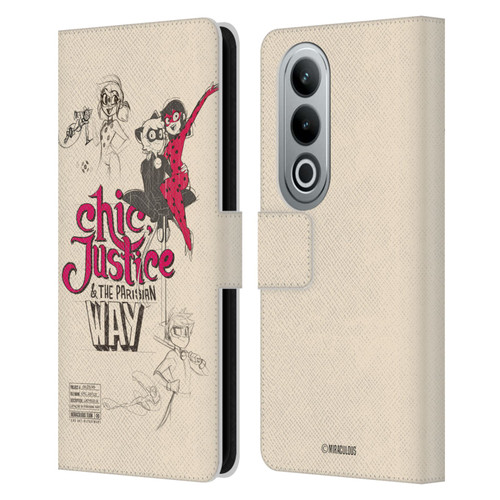 Miraculous Ladybug Sketches Chic Justice Leather Book Wallet Case Cover For OPPO OnePlus Ace 3V 5G