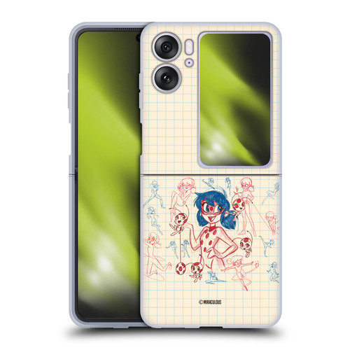 Miraculous Ladybug Sketches Ladybug Soft Gel Case for OPPO Find N2 Flip