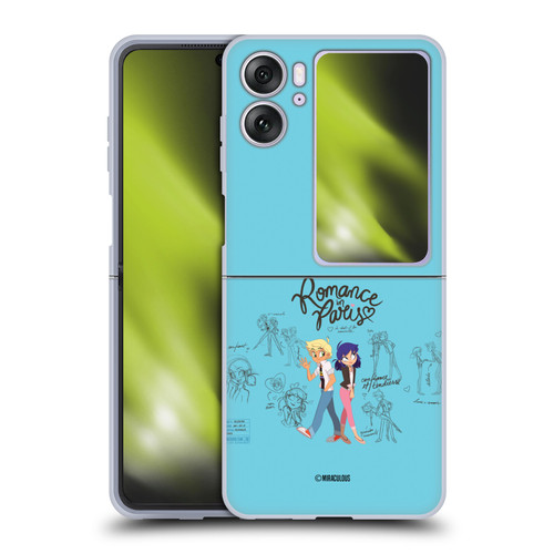 Miraculous Ladybug Sketches Romance In Paris Soft Gel Case for OPPO Find N2 Flip