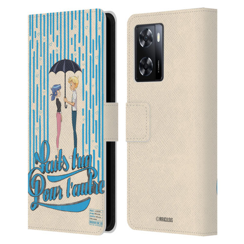 Miraculous Ladybug Sketches Made For Each Other Leather Book Wallet Case Cover For OPPO A57s