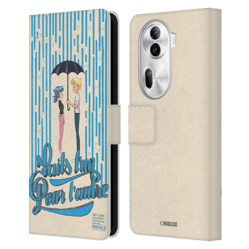 Miraculous Ladybug Sketches Made For Each Other Leather Book Wallet Case Cover For OPPO Reno11