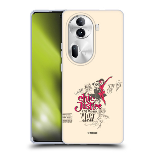 Miraculous Ladybug Sketches Chic Justice Soft Gel Case for OPPO Reno11 Pro