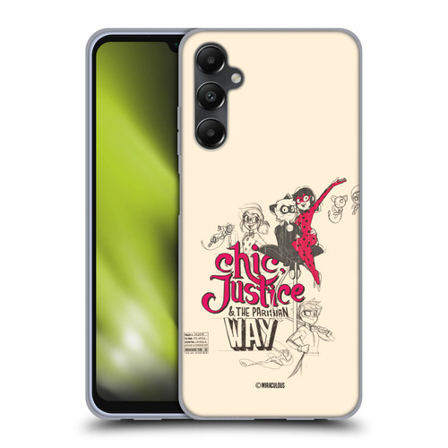 Miraculous Ladybug Sketches Chic Justice Soft Gel Case for Samsung Galaxy A05s