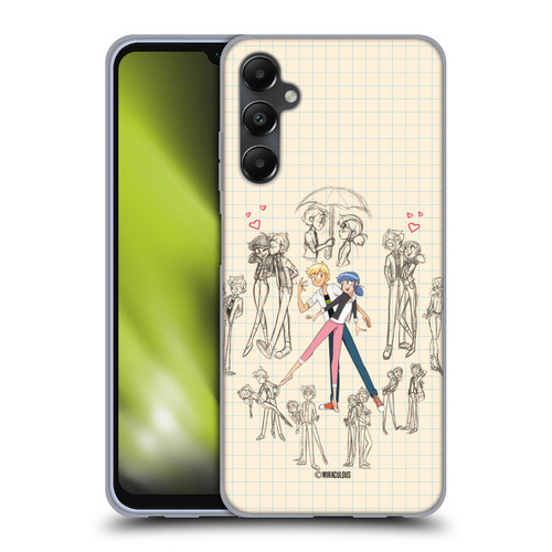 Miraculous Ladybug Sketches Marinette And Adrien Soft Gel Case for Samsung Galaxy A05s
