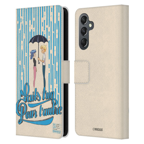 Miraculous Ladybug Sketches Made For Each Other Leather Book Wallet Case Cover For Samsung Galaxy A25 5G