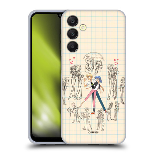 Miraculous Ladybug Sketches Marinette And Adrien Soft Gel Case for Samsung Galaxy A25 5G Miraculous Ladybug Sketches Marinette And Adrien Soft Gel Case for Samsung Galaxy A25 5G