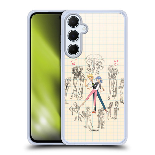 Miraculous Ladybug Sketches Marinette And Adrien Soft Gel Case for Samsung Galaxy A55 5G Miraculous Ladybug Sketches Marinette And Adrien Soft Gel Case for Samsung Galaxy A55 5G