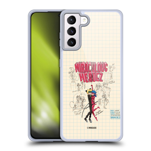 Miraculous Ladybug Sketches Ladybug And Cat Noir Soft Gel Case for Samsung Galaxy S21+ 5G Miraculous Ladybug Sketches Ladybug And Cat Noir Soft Gel Case for Samsung Galaxy S21+ 5G