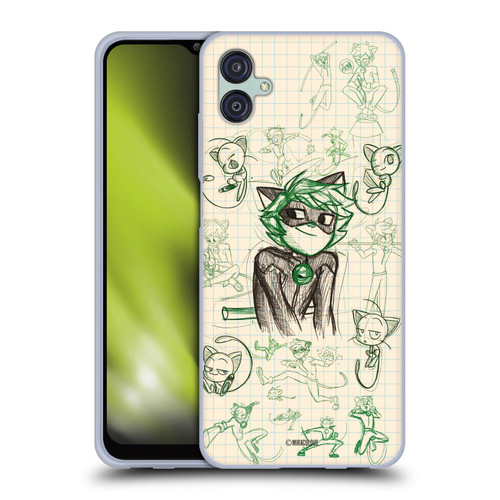Miraculous Ladybug Sketches Cat Noir Soft Gel Case for Samsung Galaxy M04 5G / A04e