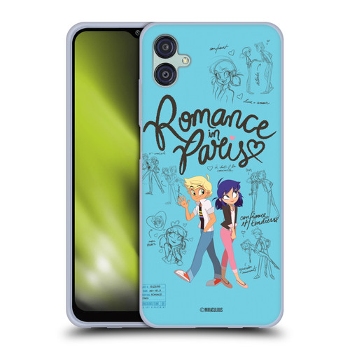 Miraculous Ladybug Sketches Romance In Paris Soft Gel Case for Samsung Galaxy M04 5G / A04e