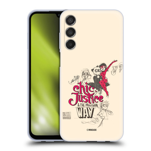 Miraculous Ladybug Sketches Chic Justice Soft Gel Case for Samsung Galaxy M15/F15 5G